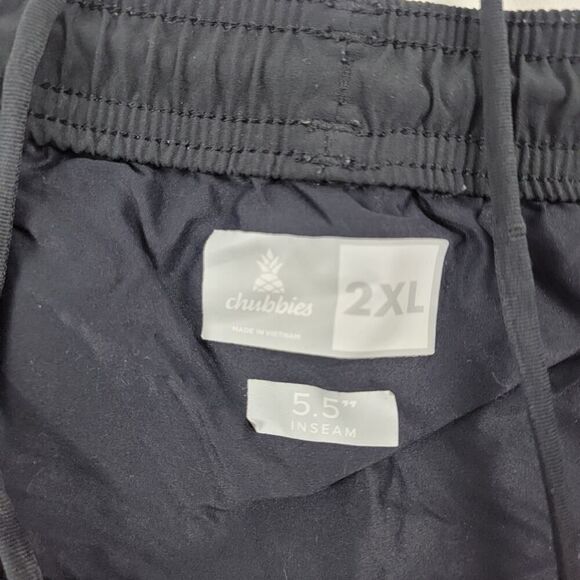 Chubbies Mens 2XL Black 5" Inseam Shorts Beach Summer Athletic Lined Swim Trunks - Picture 6 of 8